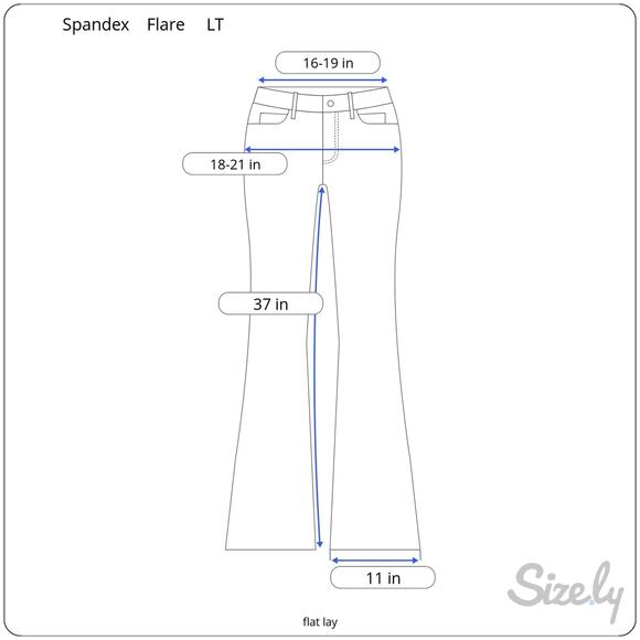 Spanx Flare Jeans Midnight Shade Dark Wash Pull On Stretch Denim Large Tall - Picture 7 of 7